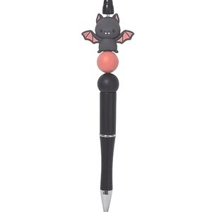 Black Ink Bat-Themed Handcrafted Pen